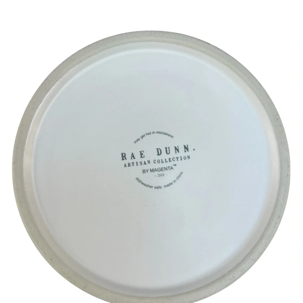 Rae Dunn GOOD DOG White Ceramic Dog Bowl Inscribed Black 6